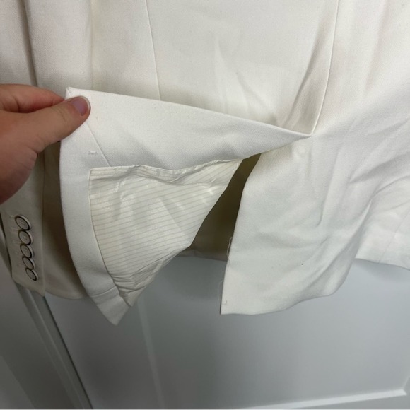 Veronica Beard Ivory Thaddeus Double Breasted Dicky Jacket Blazer Size 8 - Picture 10 of 12